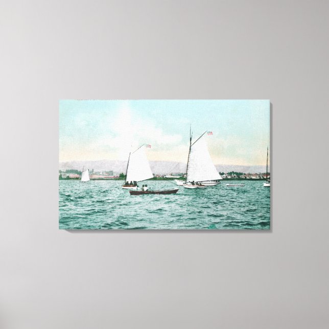 Toile Bateaux à voile au large d'Alameda BeachAlameda, C (Recto)