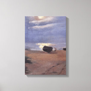 Toile Bateaux au clair de lune sur South Beach, Anna Anc