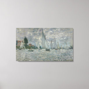 Toile Bateaux de Claude Monet , ou régate à Argenteui