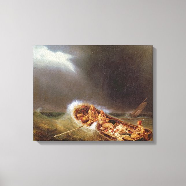 Toile Bateaux de Dieppe Retour de la pêche (Recto)