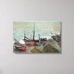 Toile Bateaux de pêche Claude Monet vintages