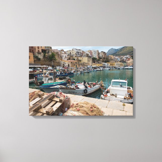 Toile Bateaux de pêche dans le port de Castellammare del (Recto)
