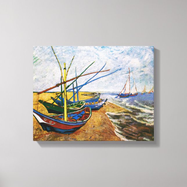 Toile Bateaux de pêche par Vincent van Gogh (Recto)