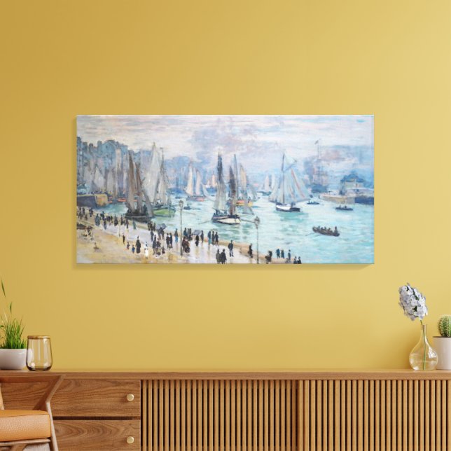 Toile Bateaux de pêche quittant le port | CLAUDE MONET (Insitu(Salon))