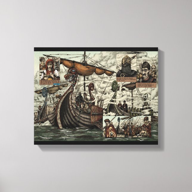Toile Bateaux viking (Recto)