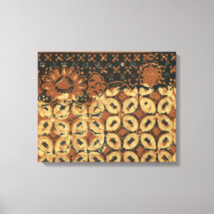 Toile Batik Earthy Coffee Bean Élégant Rustique robuste