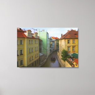 Toile Bâtiments historiques avec canal, Prague, Républiq
