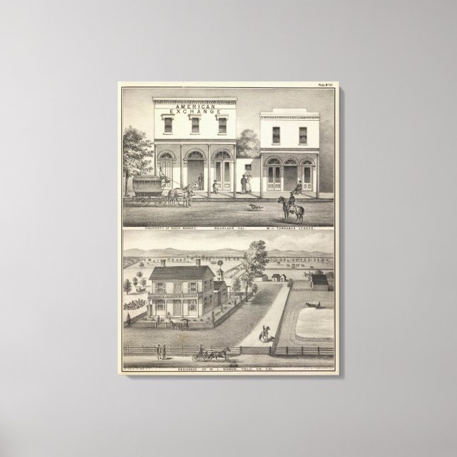 Toile Bâtiments Woodland, Yolo (Recto)