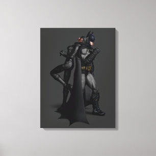 Toile Batman Arkham City Batman et Catwoman