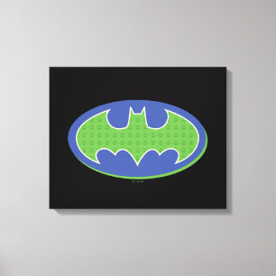 Toile Batman   Symbole pourpre et vert