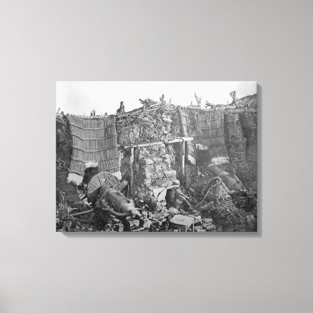 Toile Batterie à deux armes pendant la guerre de Crimée, (Recto)