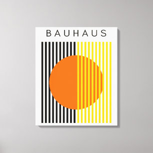 Toile Bauhaus Art moderne Orange Circle Grandes