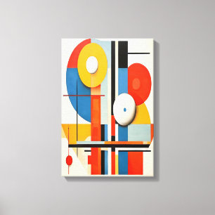Toile Bauhaus géométrique minimaliste art Abstrait