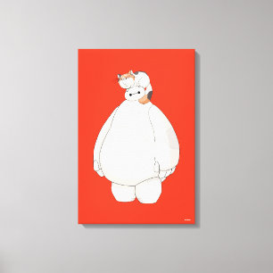 Toile Baymax avec Mochi sur sa tête