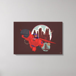 Toile Baymax et Hiro Héros haut