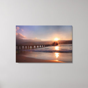Toile Beach at sunset