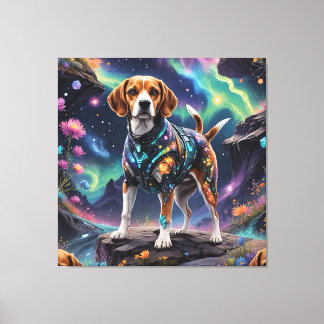 Toile "Beagle galactique: Course cosmique"