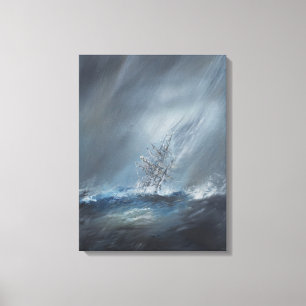 Toile Beagle HMS à Storm au large du Cap Horn 24 décembr
