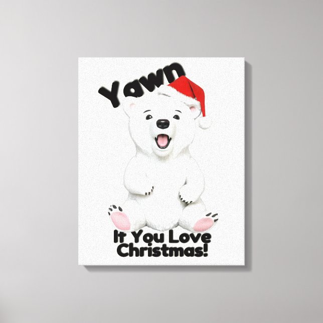 Toile Bear polaire mignonne Canvas de Noël (Recto)