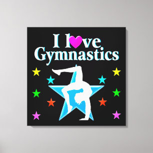 TOILE BEAU BLEU J'ADORE GYMNASTICS DESIGN