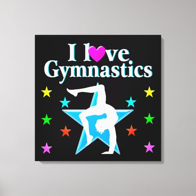 TOILE BEAU BLEU J'ADORE GYMNASTICS DESIGN (Recto)