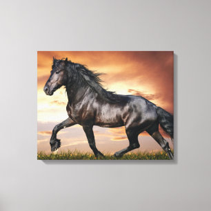 Toile Beau Cheval Noir