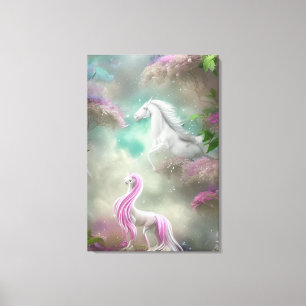 Toile Beau cheval Whimsical animal Triptyque