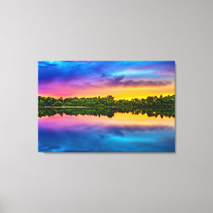 Toile Beau coucher de soleil