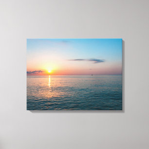 Toile Beau coucher de soleil en mer. Batumi Géorgie