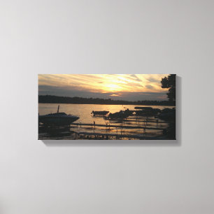 Toile Beau coucher de soleil sur le lac Ontario Fair Hav