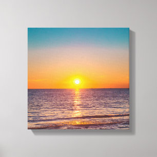 Toile Beau Coucher De Soleil Sur L'Océan