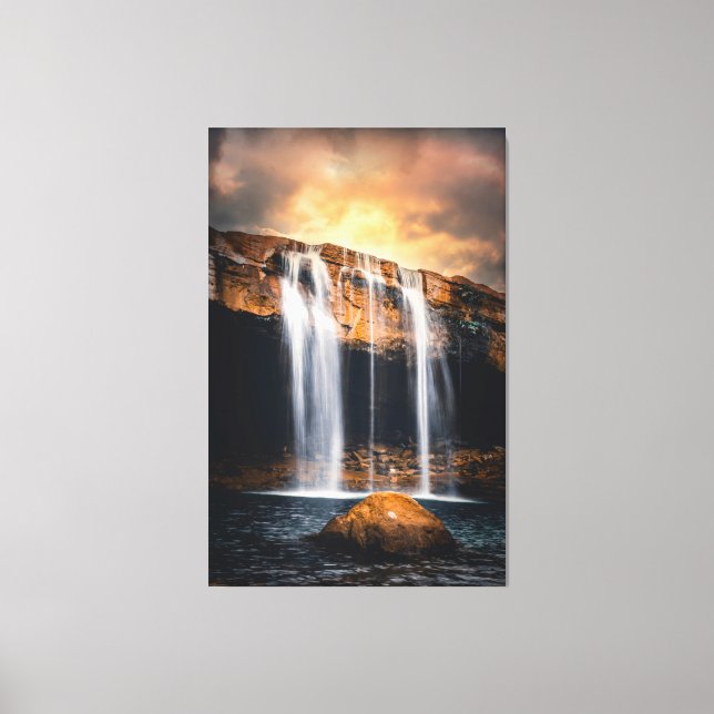 Toile Beau paysage de cascade (Recto)