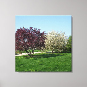 Toile Beau paysage et arbres