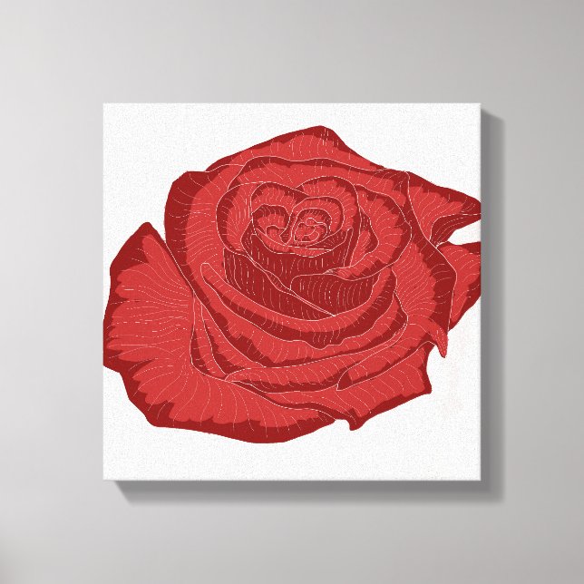 Toile Beau Rose Flower Design n° 1 (Recto)