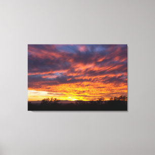 Toile Beau Sunset Canvas Triptych art