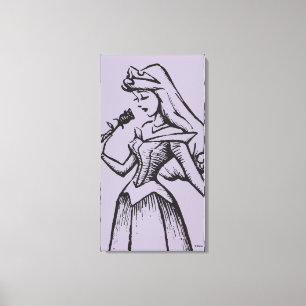 Toile Beauté dormante   Aurora - Rose Vintage