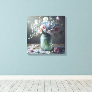 Toile Beauté florissante Un pot plein de fleurs