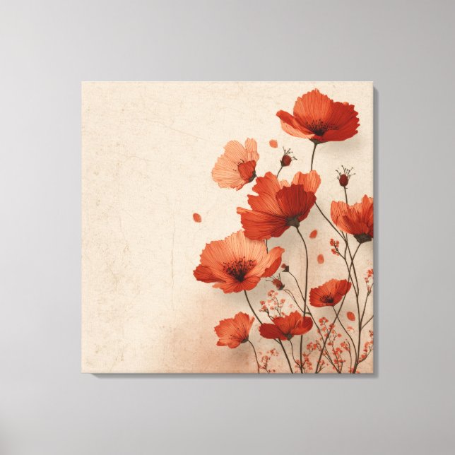 Toile Beautiful poppies  (Recto)