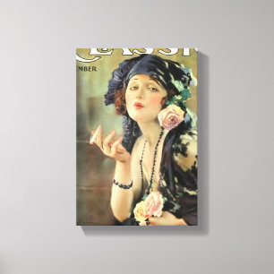 Toile Bebe Daniels 1920 vintage magazine de cinéma couve