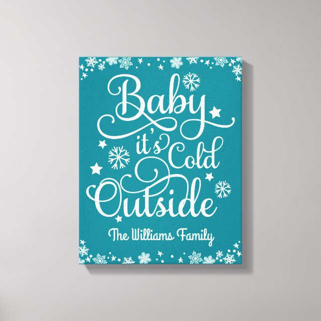 Toile Bébé son froid à l'extérieur Turquoise bleu Person (Recto)