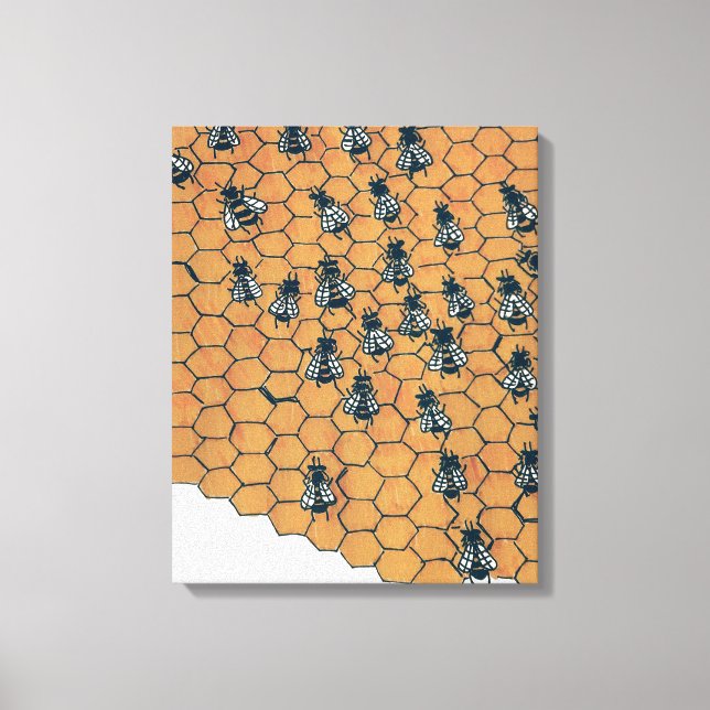 Toile Bees canvas (Recto)