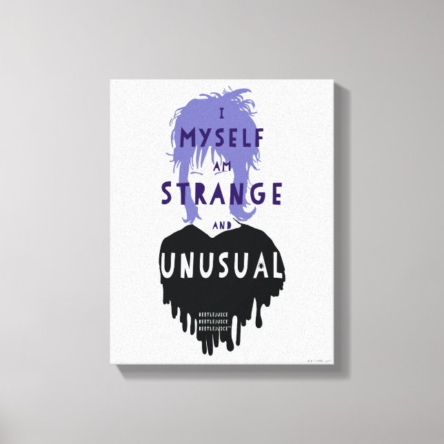 Toile Beetlejus | Lydia Graphisme "étrange et inhabituel (Recto)