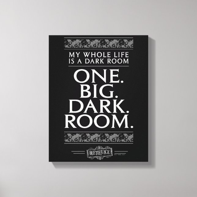 Toile Beetlejus | Toute Ma Vie Est Une Chambre Sombre (Recto)