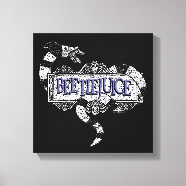 Toile Beetlejus | Vapeur de sable enroulé sur le logo Be (Recto)