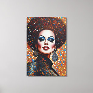 Toile Belle Bombshell Drag Queen Portrait