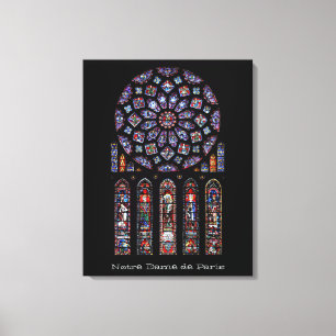 Toile Belle cathédrale Notre-Dame Rose Nord Fenêtre