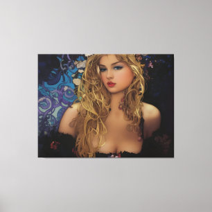 Toile Belle femme blonde