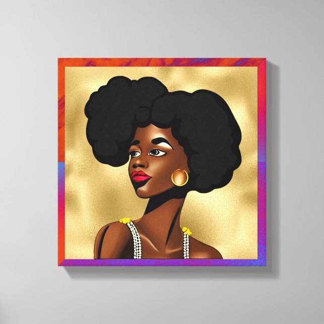 Toile Belle Femme de style Afrocentrique (Recto)
