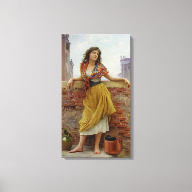 Toile Belle fille Italienne Transporteur d'Eau (Recto)