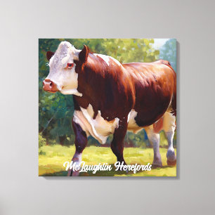 Toile Belle Hereford Bull
